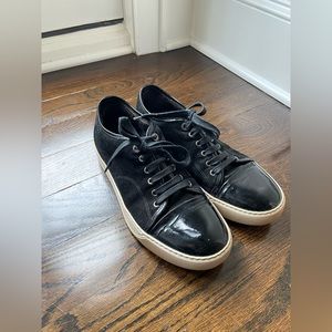 Lanvin Suede Cap Toe Sneakers